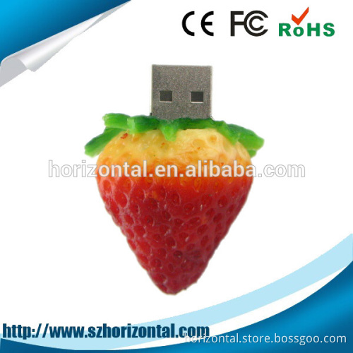 2015 New style Awesome Creative Strawberry PVC USB Flash Drive